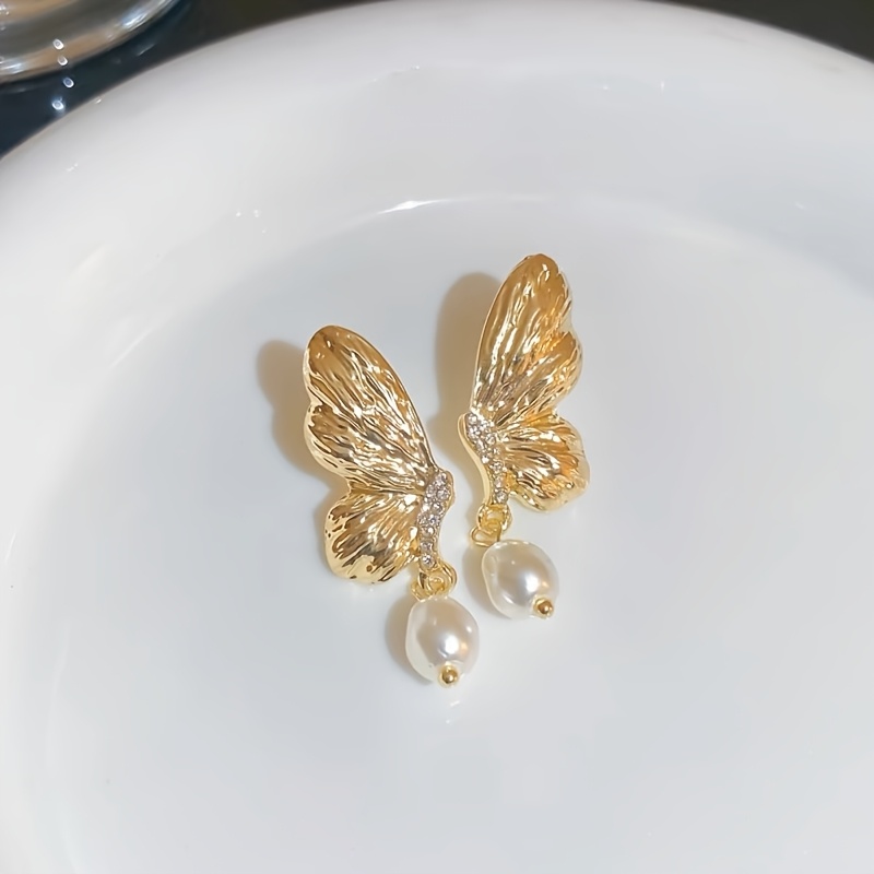 Women's Elegant Plated Stud Earrings for Parties